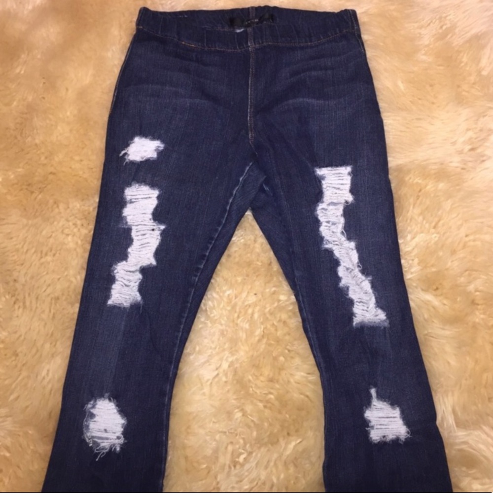 Joe's Jeans Jegging - Dark Blue Distressed - XS
